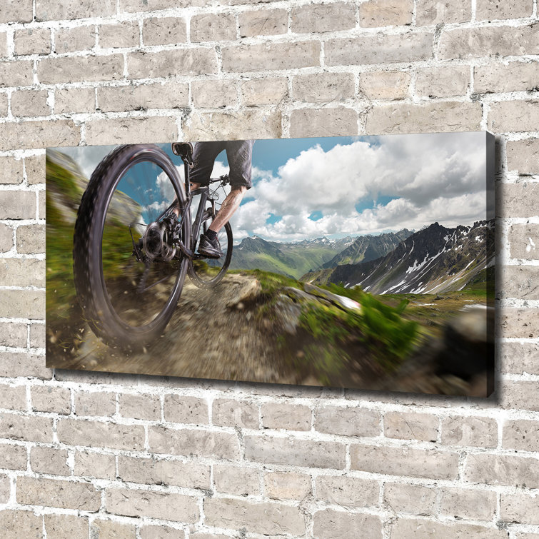 Union Rustic Mountain Biking Unframed Art Prints on Canvas Wayfair